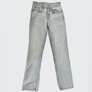 Zara light wash straight jeans - 0